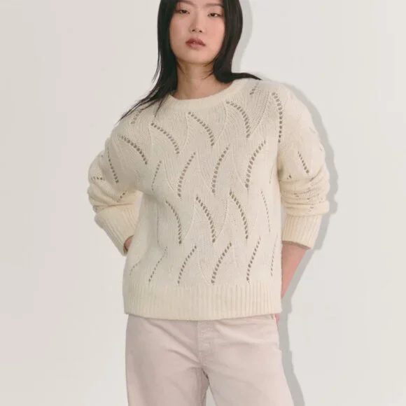 NWT Everlane Wool Sweater Cloud Cream L - Picture 1 of 6